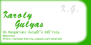 karoly gulyas business card